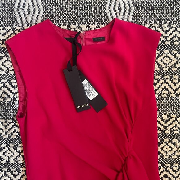 NWT PINKO Red Cocktail Dress – Size EU 38 / 6 - Picture 7 of 9